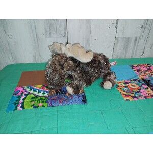 Douglas Soft & Cuddly Dark Brown Moose Plush 9"